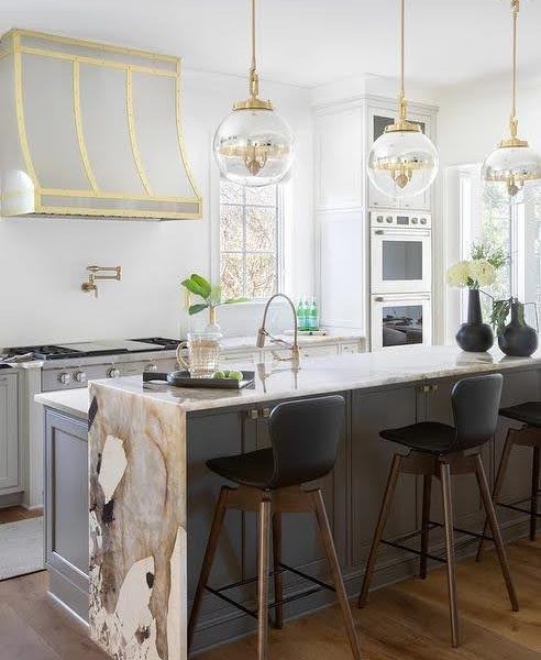 Raised Breakfast Bars with Distinct Countertop